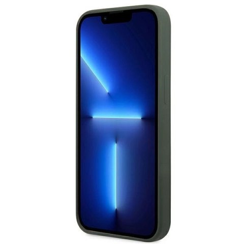 Etui Guess Silicone Logo Plate MagSafe na iPhone 13 Pro / iPhone 13 - zielone