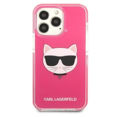 Etui Karl Lagerfeld Choupette Head na iPhone 13 Pro / iPhone 13 - fuksjowy Etui Karl Lagerfeld Choupette Head na iPhone 13 Pro / iPhone 13 - fuksjowy