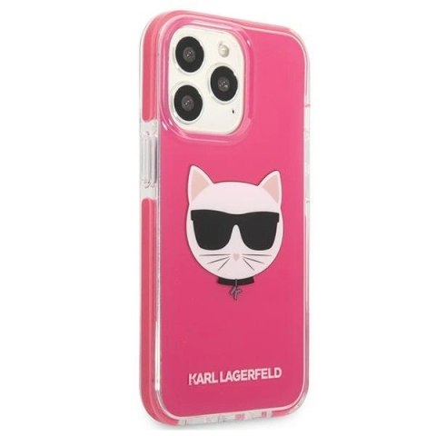 Etui Karl Lagerfeld Choupette Head na iPhone 13 Pro / iPhone 13 - fuksjowy Etui Karl Lagerfeld Choupette Head na iPhone 13 Pro / iPhone 13 - fuksjowy