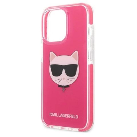 Etui Karl Lagerfeld Choupette Head na iPhone 13 Pro / iPhone 13 - fuksjowy Etui Karl Lagerfeld Choupette Head na iPhone 13 Pro / iPhone 13 - fuksjowy