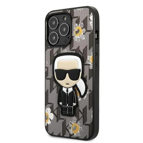 Etui Karl Lagerfeld Flower Ikonik Karl na iPhone 13 Pro / iPhone 13 - szare Etui Karl Lagerfeld Flower Ikonik Karl na iPhone 13 Pro / iPhone 13 - szare