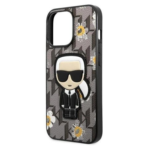 Etui Karl Lagerfeld Flower Ikonik Karl na iPhone 13 Pro / iPhone 13 - szare Etui Karl Lagerfeld Flower Ikonik Karl na iPhone 13 Pro / iPhone 13 - szare