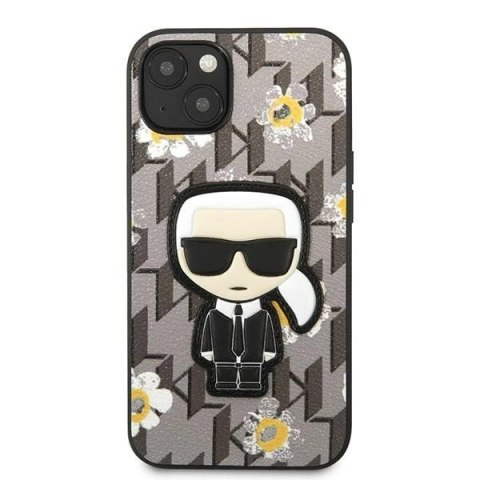 Etui Karl Lagerfeld Flower Ikonik Karl na iPhone 13 mini - szare Etui Karl Lagerfeld Flower Ikonik Karl na iPhone 13 mini - szare