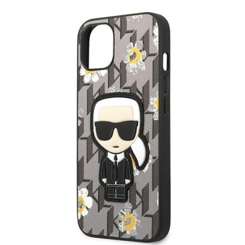 Etui Karl Lagerfeld Flower Ikonik Karl na iPhone 13 mini - szare Etui Karl Lagerfeld Flower Ikonik Karl na iPhone 13 mini - szare