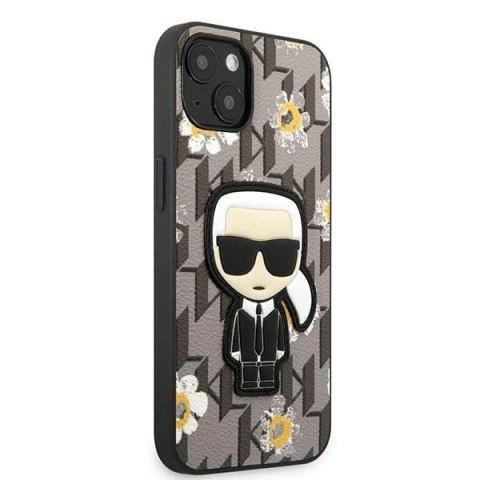 Etui Karl Lagerfeld Flower Ikonik Karl na iPhone 13 - szare Etui Karl Lagerfeld Flower Ikonik Karl na iPhone 13 - szare