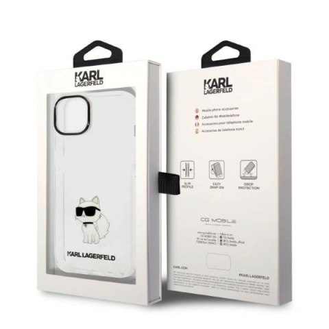 Etui Karl Lagerfeld Ikonik Choupette na iPhone 14 Plus - przezroczyste Etui Karl Lagerfeld Ikonik Choupette na iPhone 14 Plus - przezroczyste