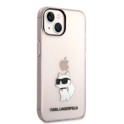 Etui Karl Lagerfeld Ikonik Choupette na iPhone 14 Plus - różowe Etui Karl Lagerfeld Ikonik Choupette na iPhone 14 Plus - różowe