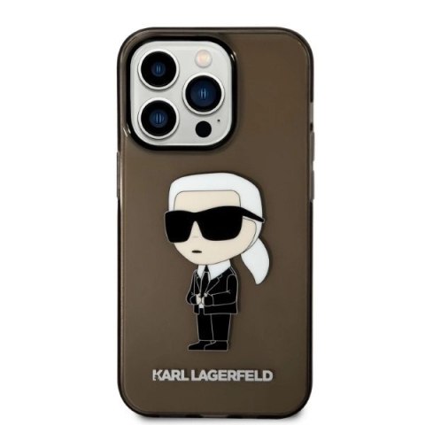 Etui Karl Lagerfeld Ikonik Karl na iPhone 14 Pro - czarne Etui Karl Lagerfeld Ikonik Karl na iPhone 14 Pro - czarne