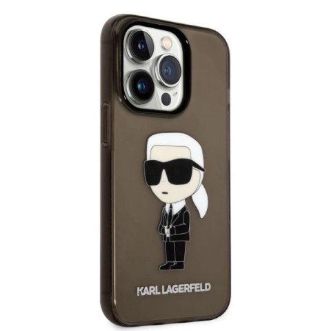 Etui Karl Lagerfeld Ikonik Karl na iPhone 14 Pro - czarne Etui Karl Lagerfeld Ikonik Karl na iPhone 14 Pro - czarne
