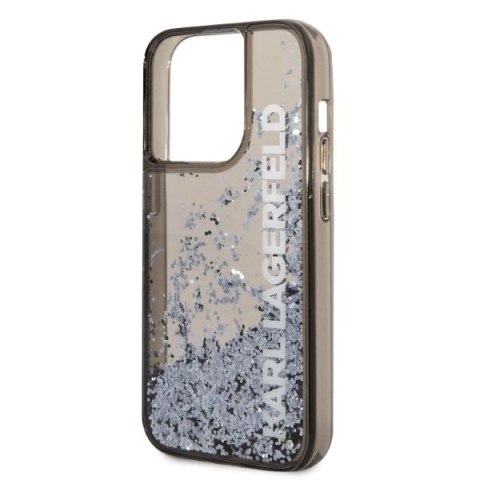Etui Karl Lagerfeld Liquid Glitter Elong na iPhone 14 Pro Max - czarne Etui Karl Lagerfeld Liquid Glitter Elong na iPhone 14 Pro Max - czarne
