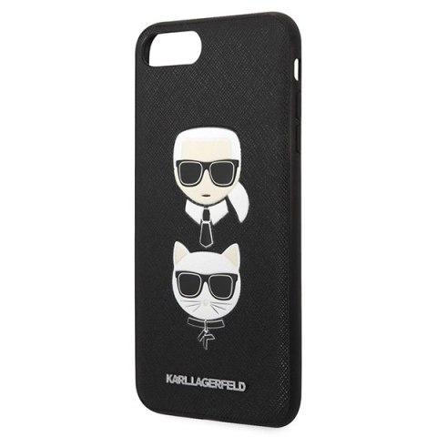 Etui Karl Lagerfeld Saffiano Karl&Choupette Head na iPhone 7 Plus / iPhone 8 Plus - czarne Etui Karl Lagerfeld Saffiano Karl&Choupette Head na iPhone 7 Plus / iPhone 8 Plus - czarne