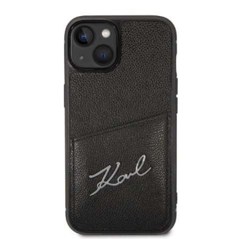 Etui Karl Lagerfeld Signature Logo Cardslot na iPhone 14 Plus - czarne