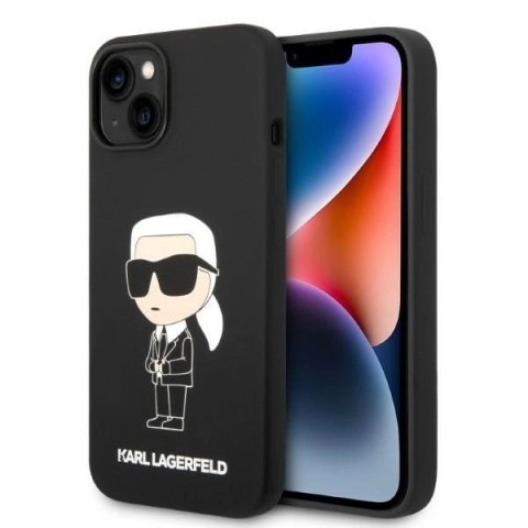 Etui Karl Lagerfeld Silicone Ikonik na iPhone 14 Plus - czarne Etui Karl Lagerfeld Silicone Ikonik na iPhone 14 Plus - czarne
