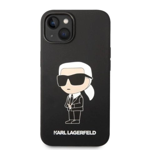 Etui Karl Lagerfeld Silicone Ikonik na iPhone 14 Plus - czarne Etui Karl Lagerfeld Silicone Ikonik na iPhone 14 Plus - czarne