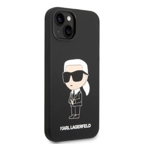 Etui Karl Lagerfeld Silicone Ikonik na iPhone 14 Plus - czarne Etui Karl Lagerfeld Silicone Ikonik na iPhone 14 Plus - czarne