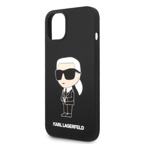 Etui Karl Lagerfeld Silicone Ikonik na iPhone 14 Plus - czarne Etui Karl Lagerfeld Silicone Ikonik na iPhone 14 Plus - czarne