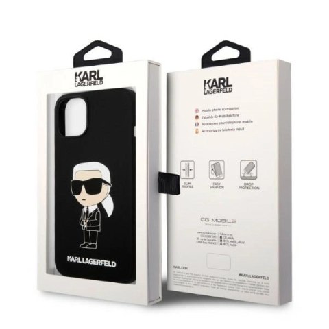 Etui Karl Lagerfeld Silicone Ikonik na iPhone 14 Plus - czarne Etui Karl Lagerfeld Silicone Ikonik na iPhone 14 Plus - czarne