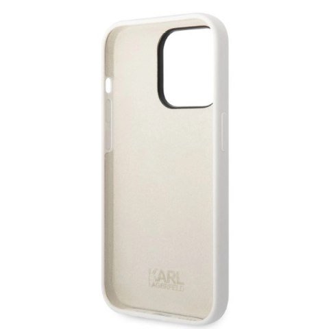 Etui Karl Lagerfeld Silicone Ikonik na iPhone 14 Pro Max - białe Etui Karl Lagerfeld Silicone Ikonik na iPhone 14 Pro Max - białe
