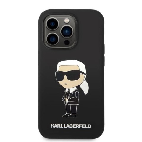 Etui Karl Lagerfeld Silicone Ikonik na iPhone 14 Pro Max - czarne Etui Karl Lagerfeld Silicone Ikonik na iPhone 14 Pro Max - czarne