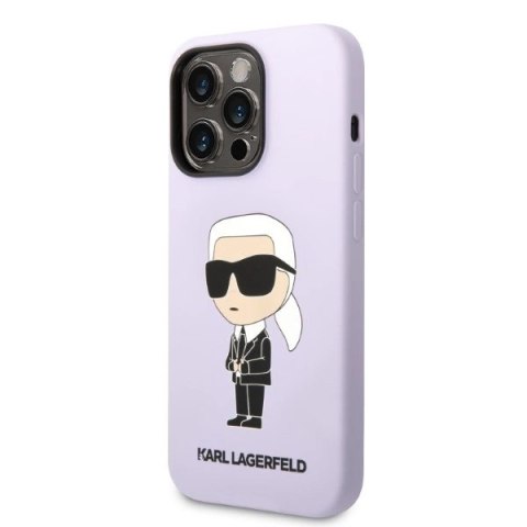 Etui Karl Lagerfeld Silicone Ikonik na iPhone 14 Pro Max - purpurowe Etui Karl Lagerfeld Silicone Ikonik na iPhone 14 Pro Max - purpurowe