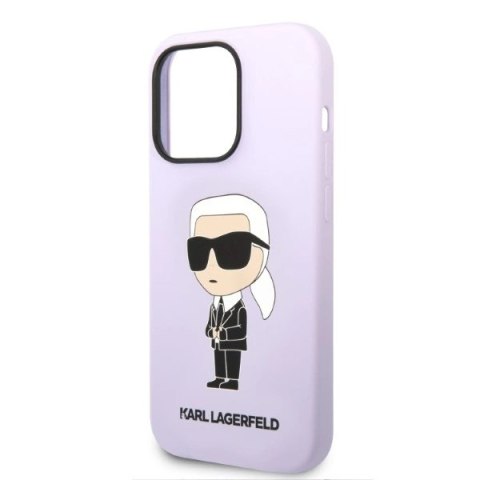 Etui Karl Lagerfeld Silicone Ikonik na iPhone 14 Pro Max - purpurowe Etui Karl Lagerfeld Silicone Ikonik na iPhone 14 Pro Max - purpurowe