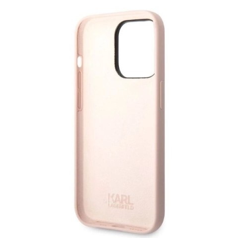 Etui Karl Lagerfeld Silicone Ikonik na iPhone 14 Pro Max - różowe Etui Karl Lagerfeld Silicone Ikonik na iPhone 14 Pro Max - różowe