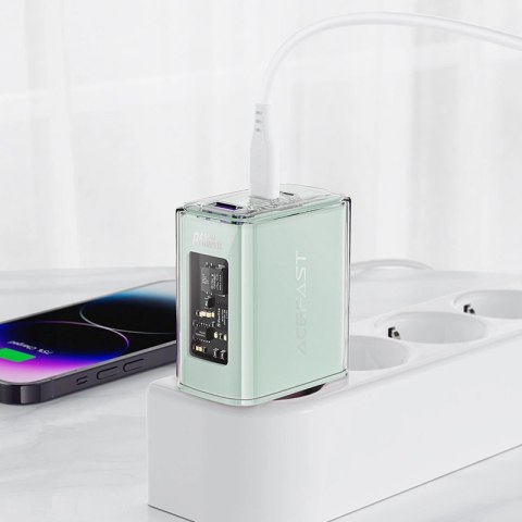 Acefast ładowarka GaN 65W 3 porty (1xUSB, 2xUSB C) fioletowa (A45) Acefast ładowarka GaN 65W 3 porty (1xUSB, 2xUSB C) fioletowa (A45)