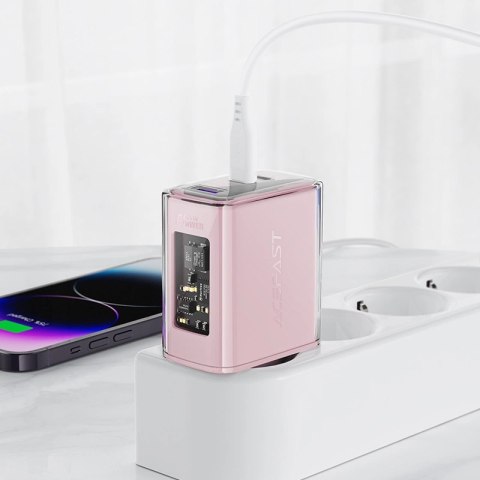 Acefast ładowarka GaN 65W 3 porty (1xUSB, 2xUSB C) szara (A45) Acefast ładowarka GaN 65W 3 porty (1xUSB, 2xUSB C) szara (A45)
