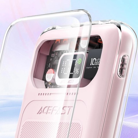 Acefast powerbank 10000mAh Sparkling Series szybkie ładowanie 30W różowy (M1) Acefast powerbank 10000mAh Sparkling Series szybkie ładowanie 30W różowy (M1)
