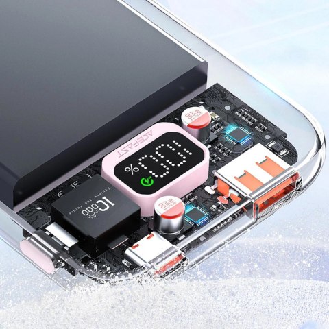Acefast powerbank 10000mAh Sparkling Series szybkie ładowanie 30W różowy (M1) Acefast powerbank 10000mAh Sparkling Series szybkie ładowanie 30W różowy (M1)