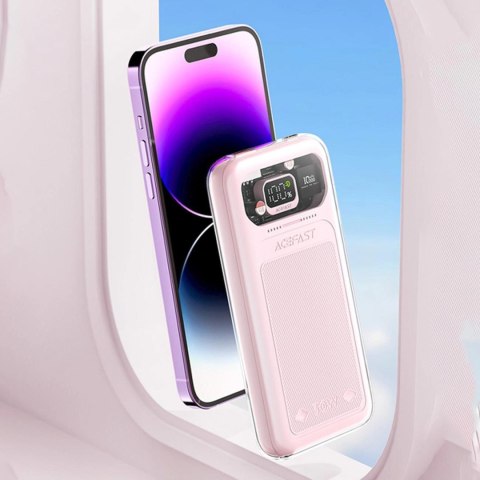 Acefast powerbank 10000mAh Sparkling Series szybkie ładowanie 30W różowy (M1) Acefast powerbank 10000mAh Sparkling Series szybkie ładowanie 30W różowy (M1)