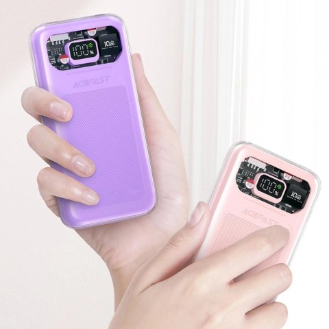 Acefast powerbank 10000mAh Sparkling Series szybkie ładowanie 30W różowy (M1) Acefast powerbank 10000mAh Sparkling Series szybkie ładowanie 30W różowy (M1)