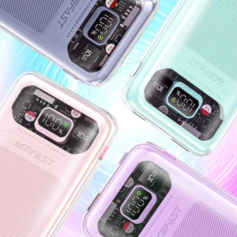 Acefast powerbank 10000mAh Sparkling Series szybkie ładowanie 30W różowy (M1) Acefast powerbank 10000mAh Sparkling Series szybkie ładowanie 30W różowy (M1)