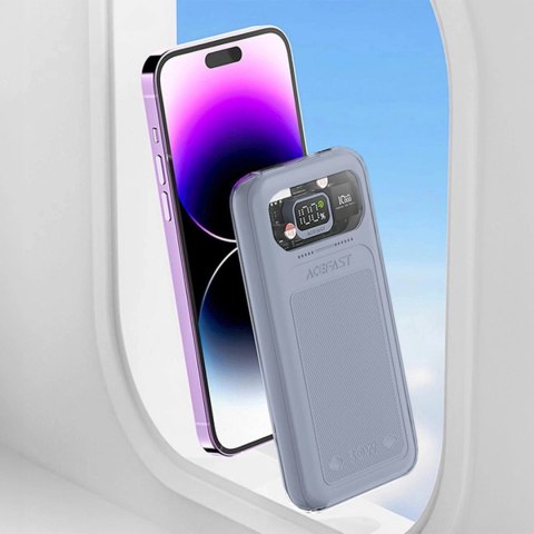 Acefast powerbank 10000mAh Sparkling Series szybkie ładowanie 30W szary (M1) Acefast powerbank 10000mAh Sparkling Series szybkie ładowanie 30W szary (M1)