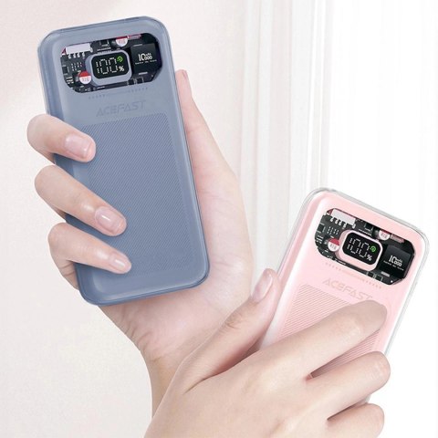 Acefast powerbank 10000mAh Sparkling Series szybkie ładowanie 30W szary (M1) Acefast powerbank 10000mAh Sparkling Series szybkie ładowanie 30W szary (M1)