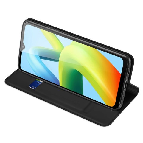 Dux Ducis Skin Pro etui do Xiaomi Redmi A1+ pokrowiec z klapką portfel na kartę podstawka czarne Dux Ducis Skin Pro etui do Xiaomi Redmi A1+ pokrowiec z klapką portfel na kartę podstawka czarne