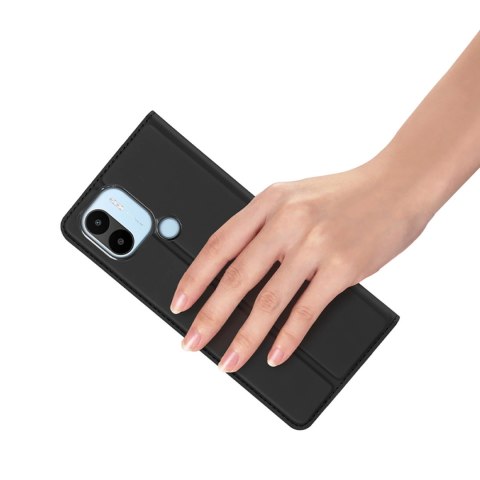 Dux Ducis Skin Pro etui do Xiaomi Redmi A1+ pokrowiec z klapką portfel na kartę podstawka czarne Dux Ducis Skin Pro etui do Xiaomi Redmi A1+ pokrowiec z klapką portfel na kartę podstawka czarne