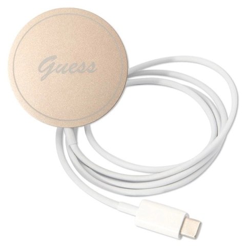 Etui Guess 4G Print MagSafe na iPhone 12 / iPhone 12 Pro + ładowarka indukcyjna - czarne