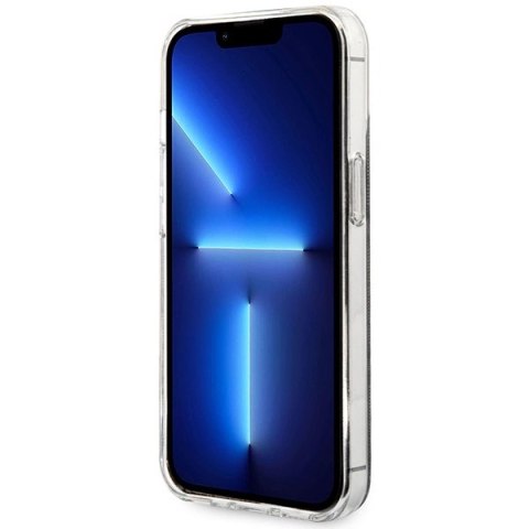 Etui Guess 4G Print MagSafe na iPhone 13 Pro Max + ładowarka indukcyjna - brązowe