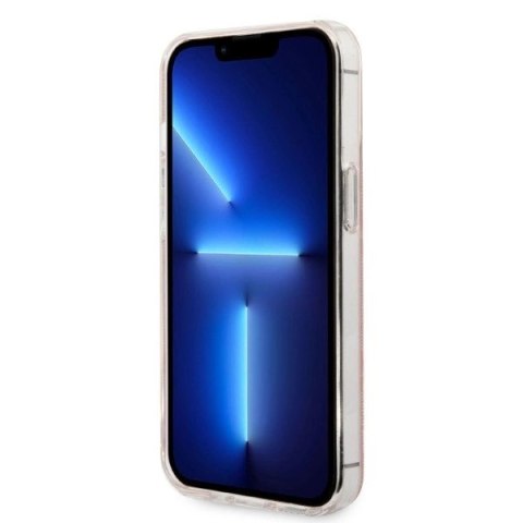 Etui Guess 4G Print MagSafe na iPhone 13 Pro Max + ładowarka indukcyjna - różowe