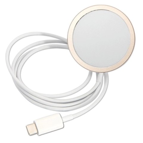 Etui Guess 4G Print MagSafe na iPhone 14 Plus + ładowarka indukcyjna - czarne