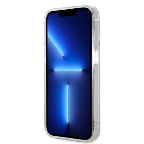 Etui Guess 4G Print MagSafe na iPhone 14 Pro + ładowarka indukcyjna - różowe