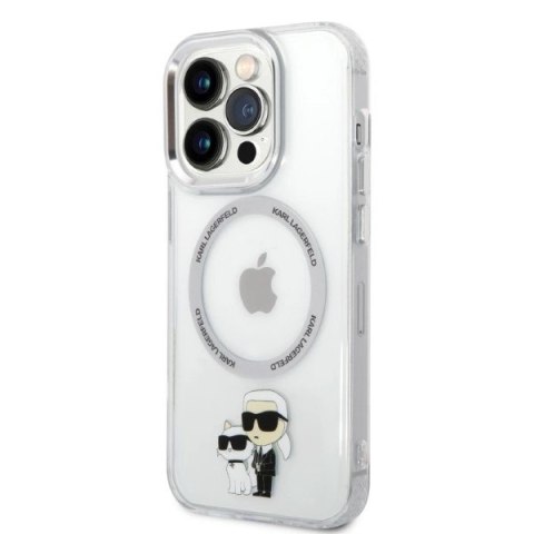 Etui Karl Lagerfeld Iconic Karl&Choupette MagSafe na iPhone 14 Pro - przezroczyste Etui Karl Lagerfeld Iconic Karl&Choupette MagSafe na iPhone 14 Pro - przezroczyste