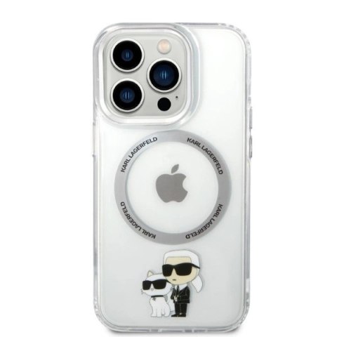 Etui Karl Lagerfeld Iconic Karl&Choupette MagSafe na iPhone 14 Pro - przezroczyste Etui Karl Lagerfeld Iconic Karl&Choupette MagSafe na iPhone 14 Pro - przezroczyste