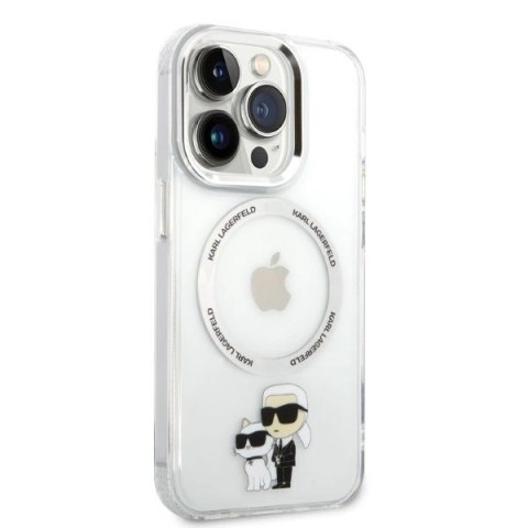 Etui Karl Lagerfeld Iconic Karl&Choupette MagSafe na iPhone 14 Pro - przezroczyste Etui Karl Lagerfeld Iconic Karl&Choupette MagSafe na iPhone 14 Pro - przezroczyste