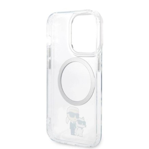 Etui Karl Lagerfeld Iconic Karl&Choupette MagSafe na iPhone 14 Pro - przezroczyste Etui Karl Lagerfeld Iconic Karl&Choupette MagSafe na iPhone 14 Pro - przezroczyste