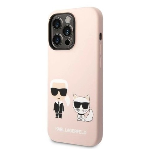 Etui Karl Lagerfeld Silicone Karl&Choupette MagSafe na iPhone 14 Pro Max - jasnoróżowe Etui Karl Lagerfeld Silicone Karl&Choupette MagSafe na iPhone 14 Pro Max - jasnoróżowe