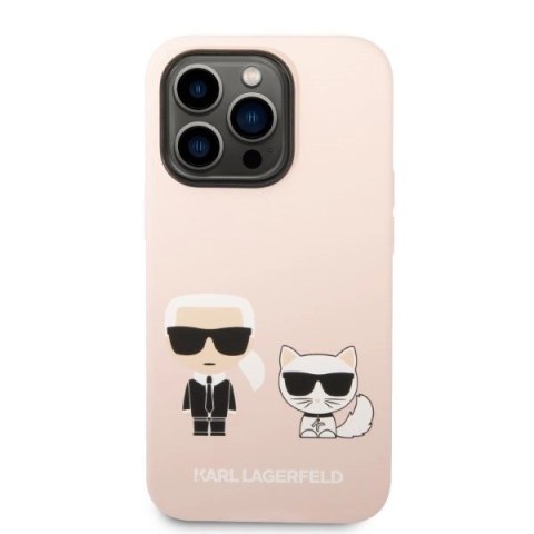 Etui Karl Lagerfeld Silicone Karl&Choupette MagSafe na iPhone 14 Pro Max - jasnoróżowe Etui Karl Lagerfeld Silicone Karl&Choupette MagSafe na iPhone 14 Pro Max - jasnoróżowe