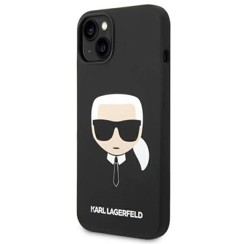 Etui Karl Lagerfeld Silicone Karl's Head MagSafe na iPhone 14 Plus - czarne Etui Karl Lagerfeld Silicone Karl's Head MagSafe na iPhone 14 Plus - czarne