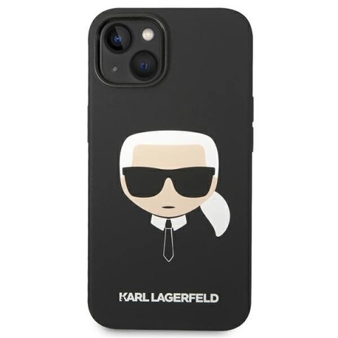 Etui Karl Lagerfeld Silicone Karl's Head MagSafe na iPhone 14 Plus - czarne Etui Karl Lagerfeld Silicone Karl's Head MagSafe na iPhone 14 Plus - czarne